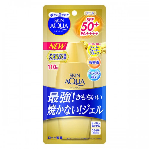 樂敦 SKIN AQUA 超級潤濕防曬凝膠 SPF50+/PA++++ (金色) 110g